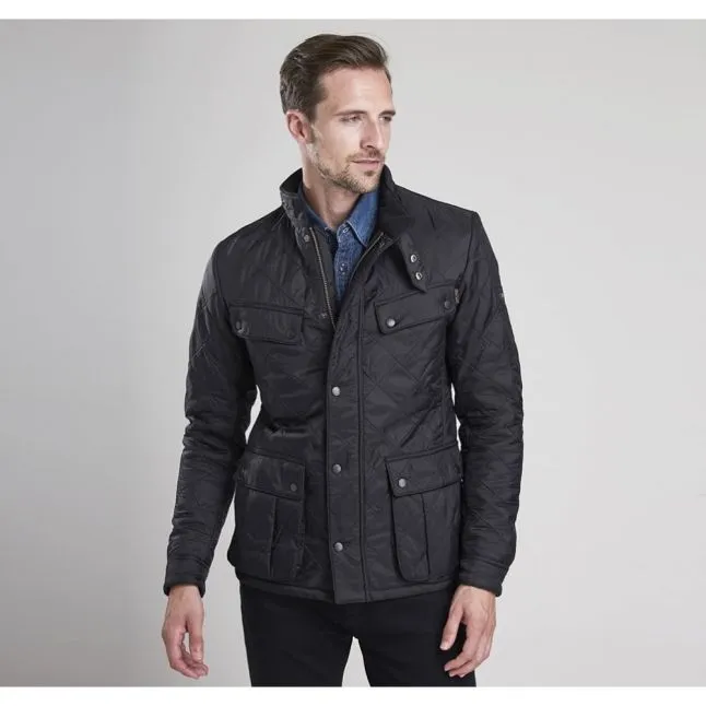 Mens Barbour International Black Ariel Polarquilt Jacket