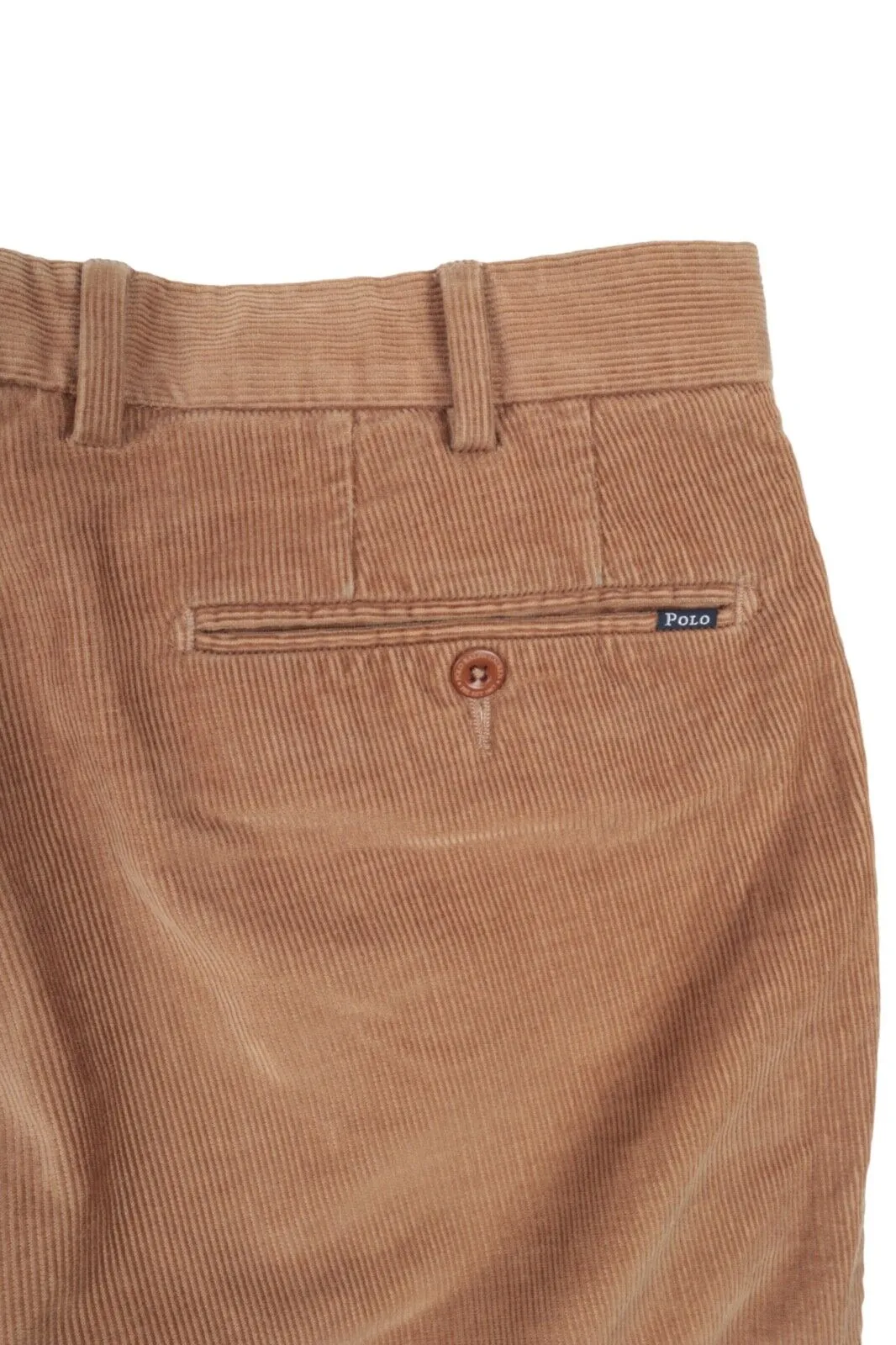 Men's POLO RALPH LAUREN Beige Corduroy Cotton Chino Pants Trousers Size 32