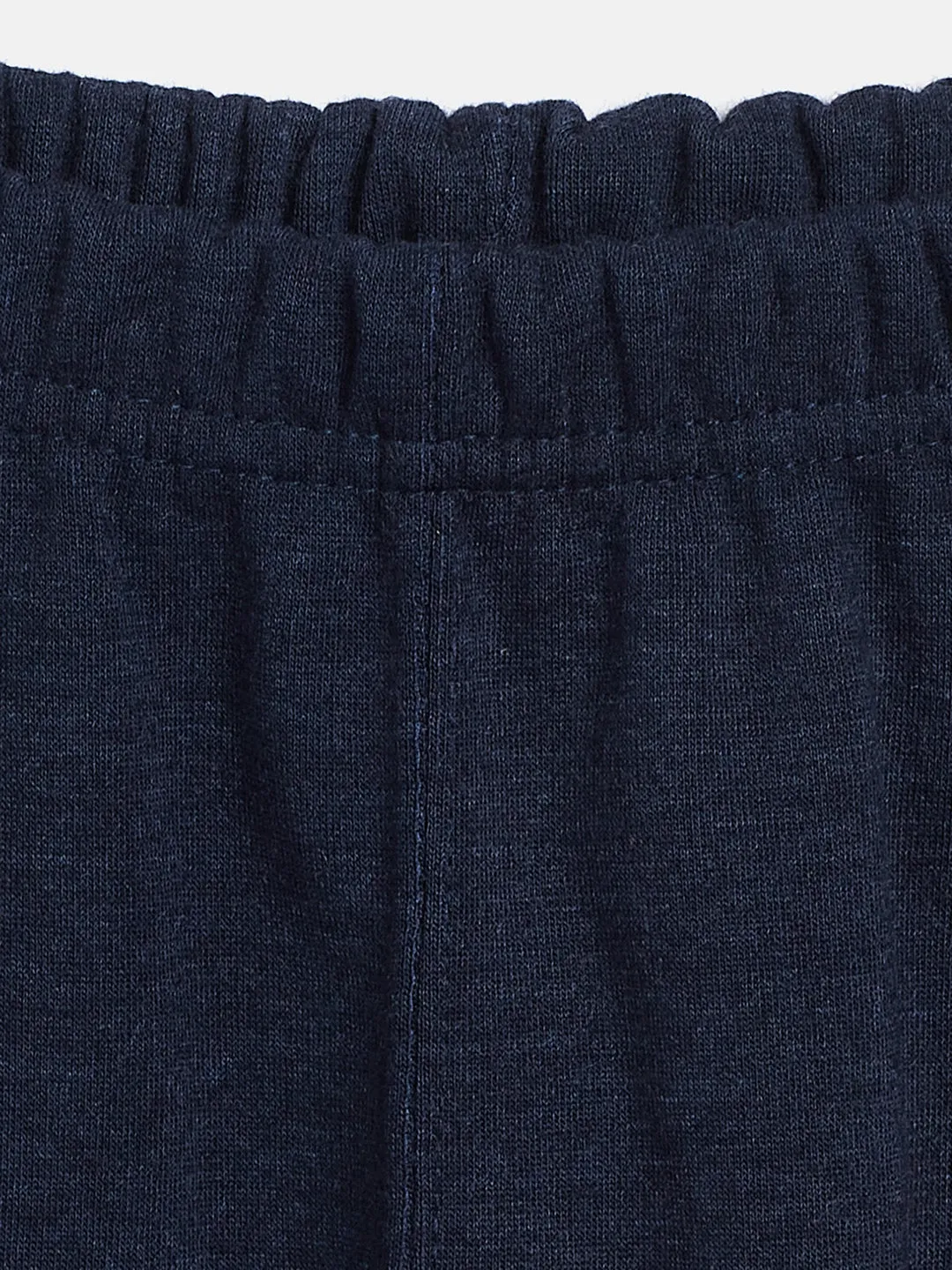 Neva Kid's Round Neck Full Sleeve Thermal Upper & Bottom Set- Denim Milange