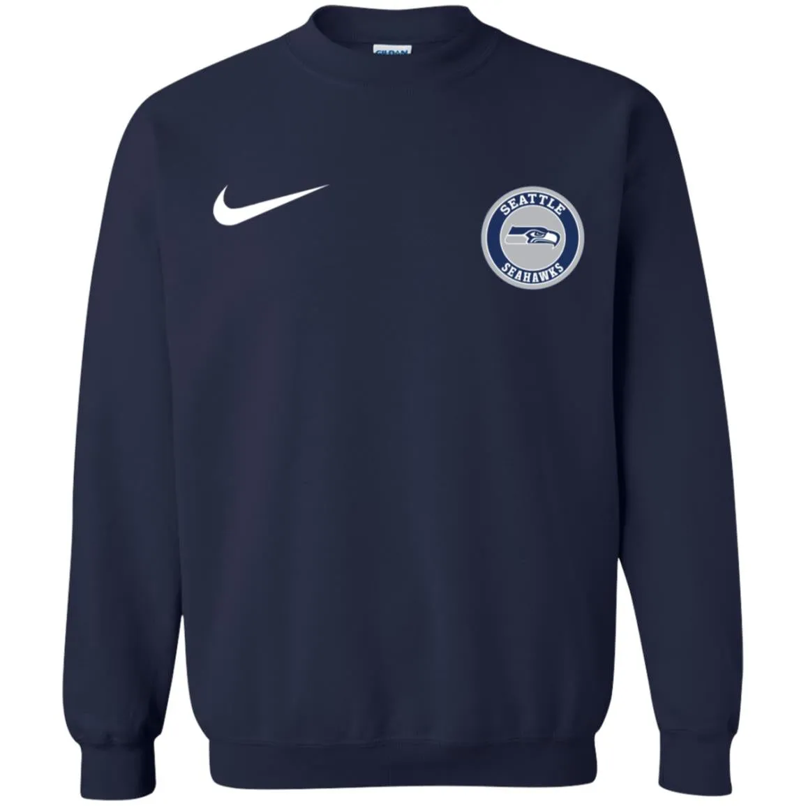 Nike Seatle Seahawk Nfl Football Unisex Crewneck Pullover Sweatshirt