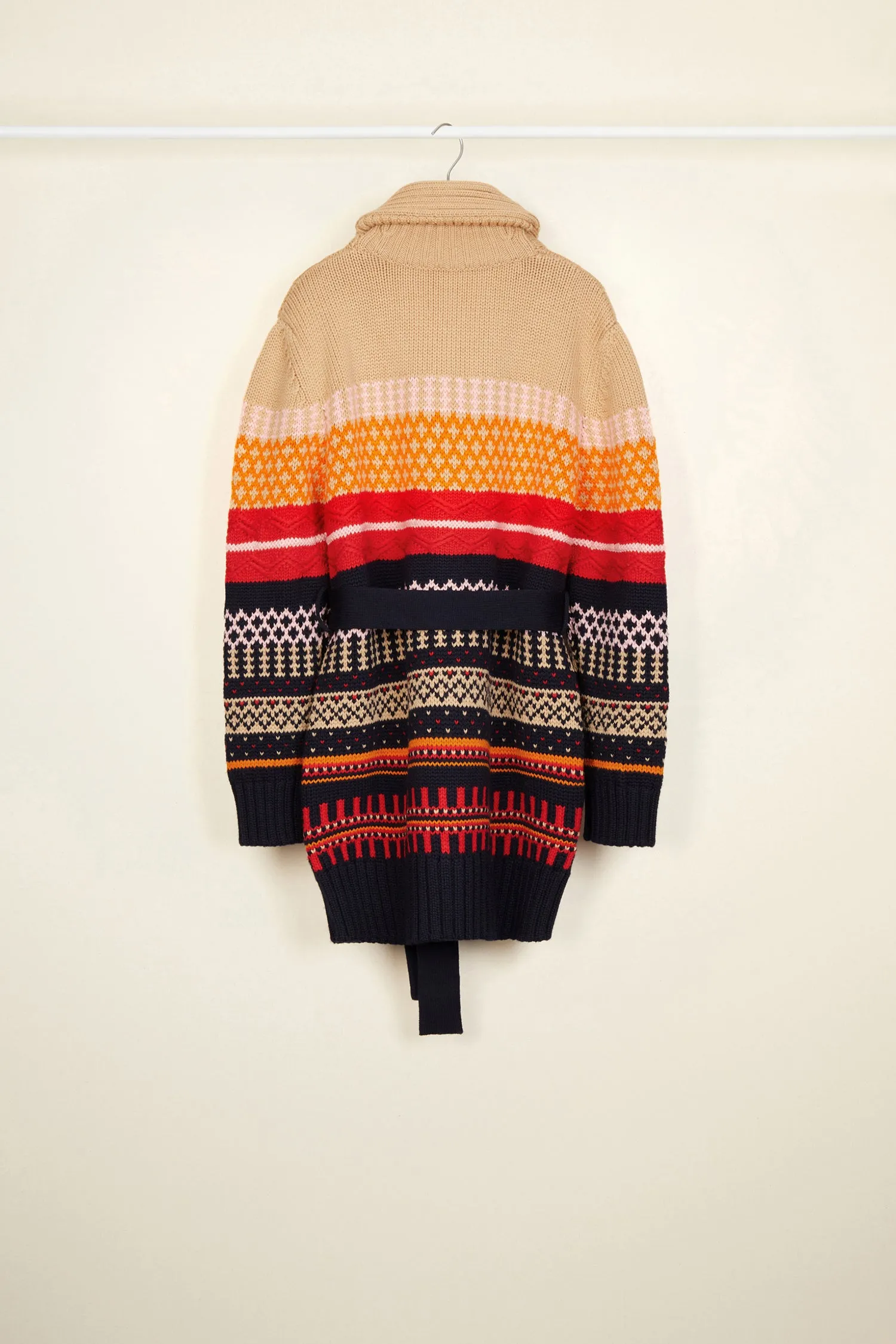 Oversized jacquard cardigan