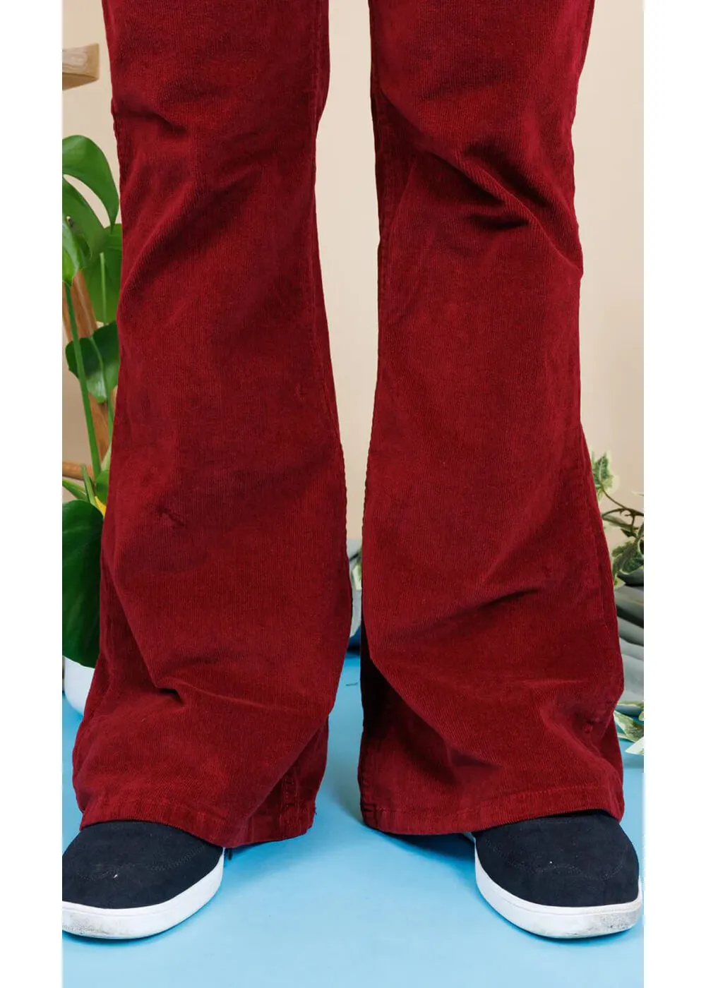 Run &amp; Fly Men's Corduroy 70's Flare Pants Tawney Port