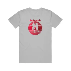 Running Logo Red Gradient Silver T-Shirt