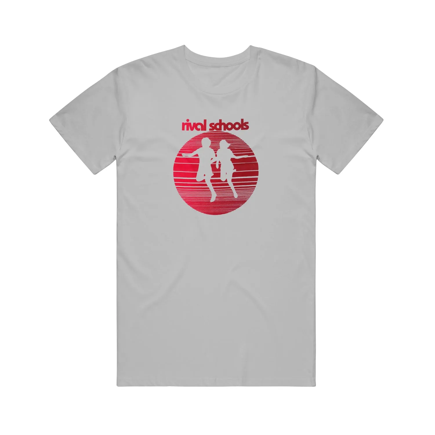 Running Logo Red Gradient Silver T-Shirt