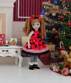 Scotties & Snow - dress with UGG boots for Ruby Red Fashion Friends doll