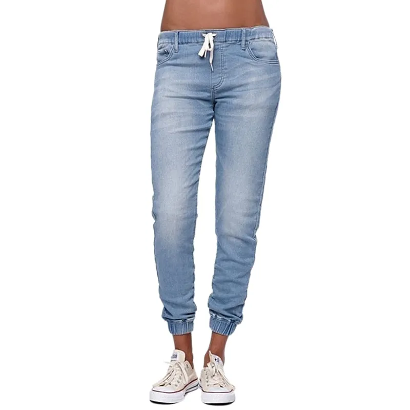 Sexy Sashes  Elasticity Mid Rise Pencil Denim Pants