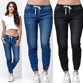 Sexy Sashes  Elasticity Mid Rise Pencil Denim Pants