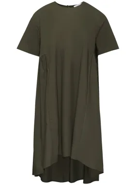 Silky Cotton Poplin Cape Olive