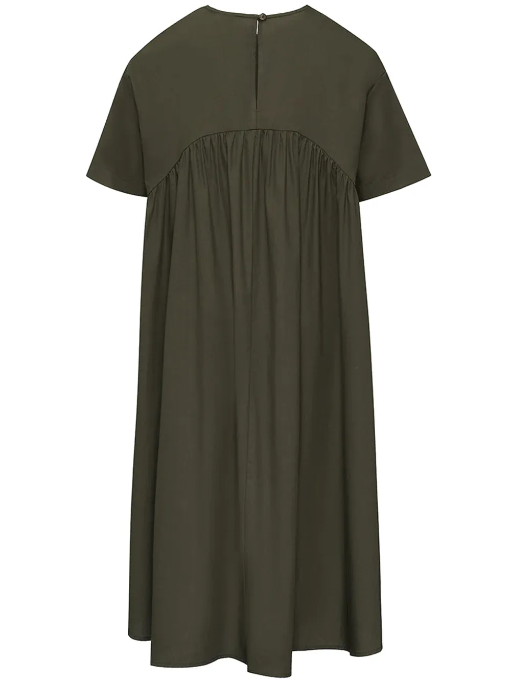 Silky Cotton Poplin Cape Olive