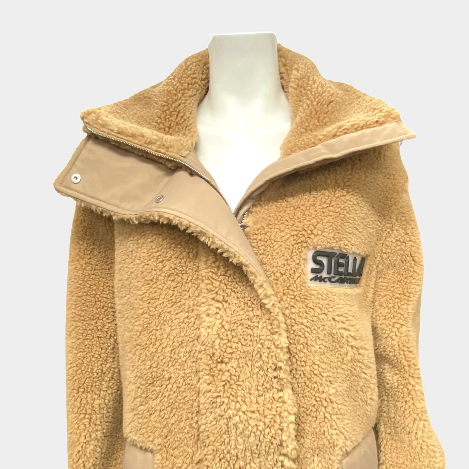Stella Mccartney women's beige luna teddy coat