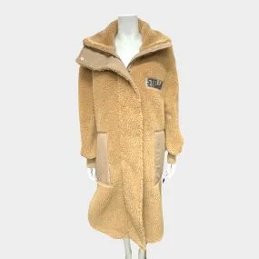 Stella Mccartney women's beige luna teddy coat
