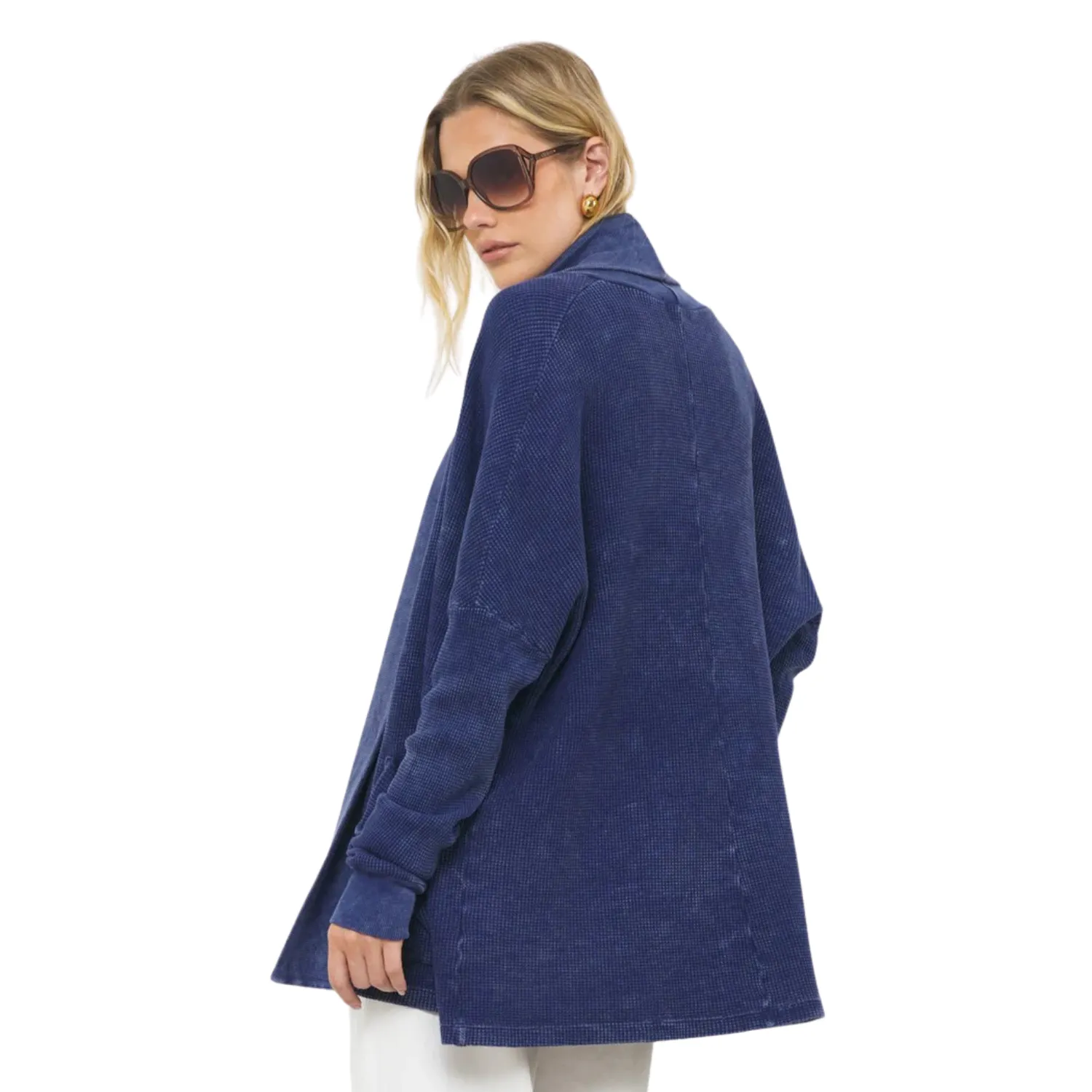Thermal Cardigan With Pockets