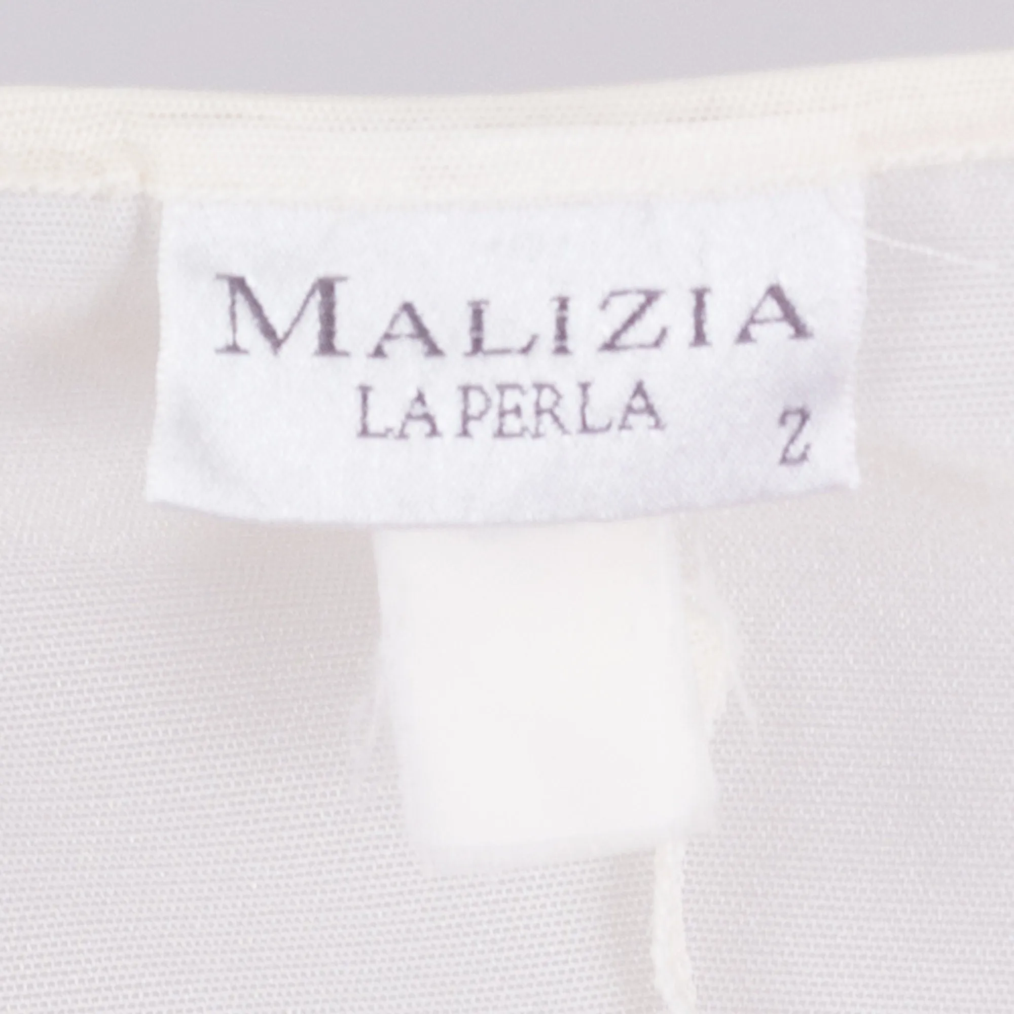 Vintage La Perla Sheer White Floral Slip Dress - Small