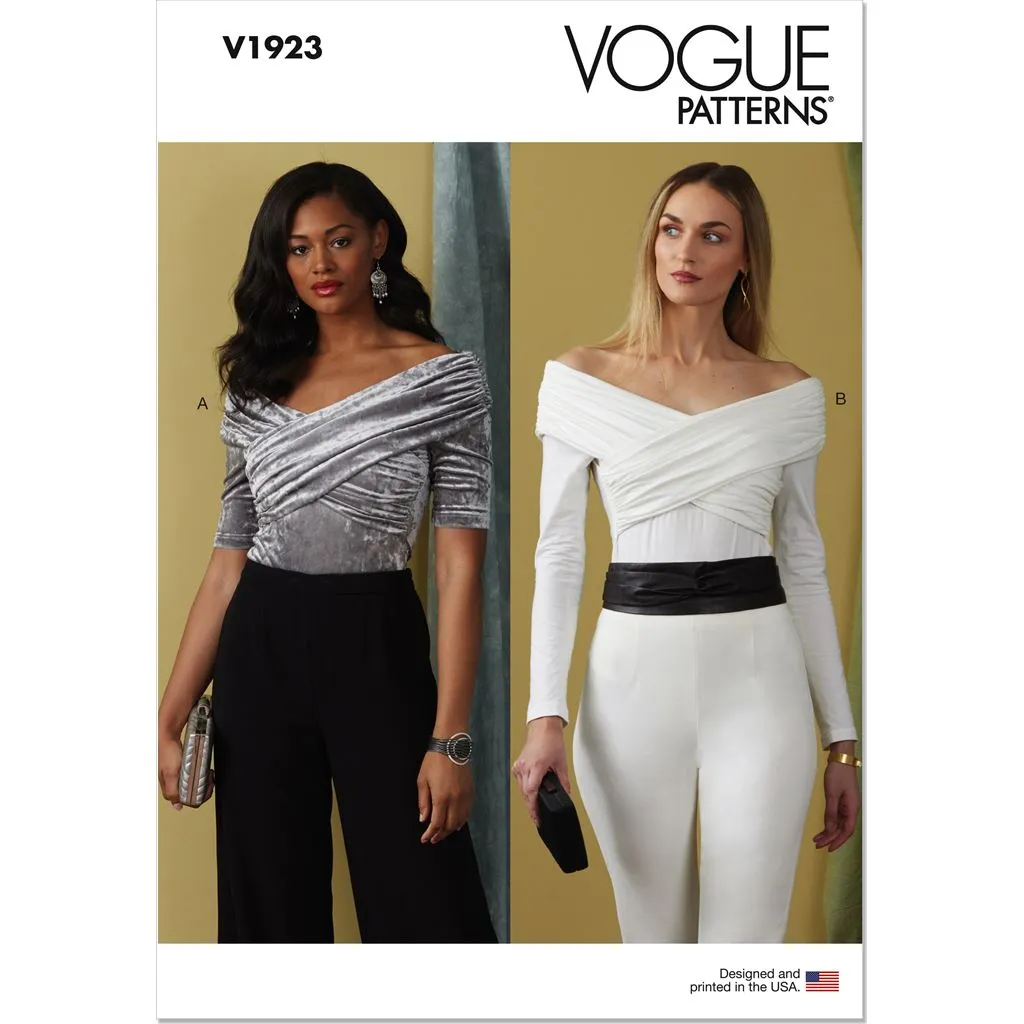 Vogue Pattern V1923 Misses' Off-The-Shoulder Bodysuit