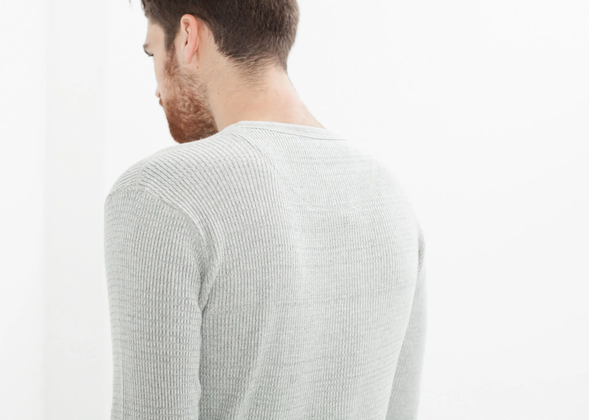 Waffle Knit Long Sleeve Tee - Less Choice