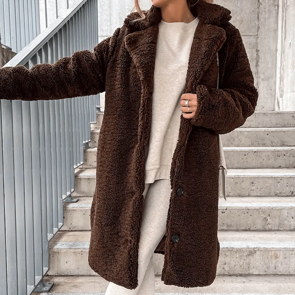 Women's Fluffy Teddy Long Coat