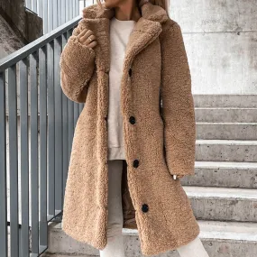 Women's Fluffy Teddy Long Coat