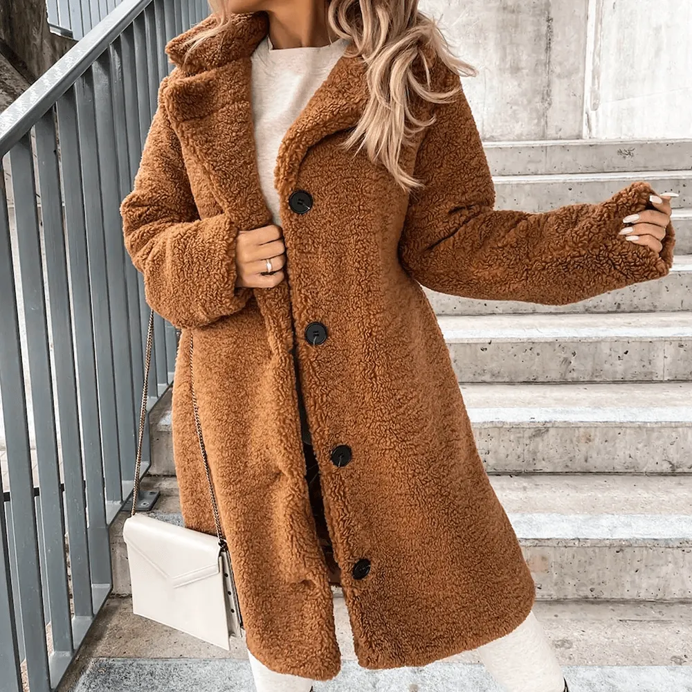 Women's Fluffy Teddy Long Coat