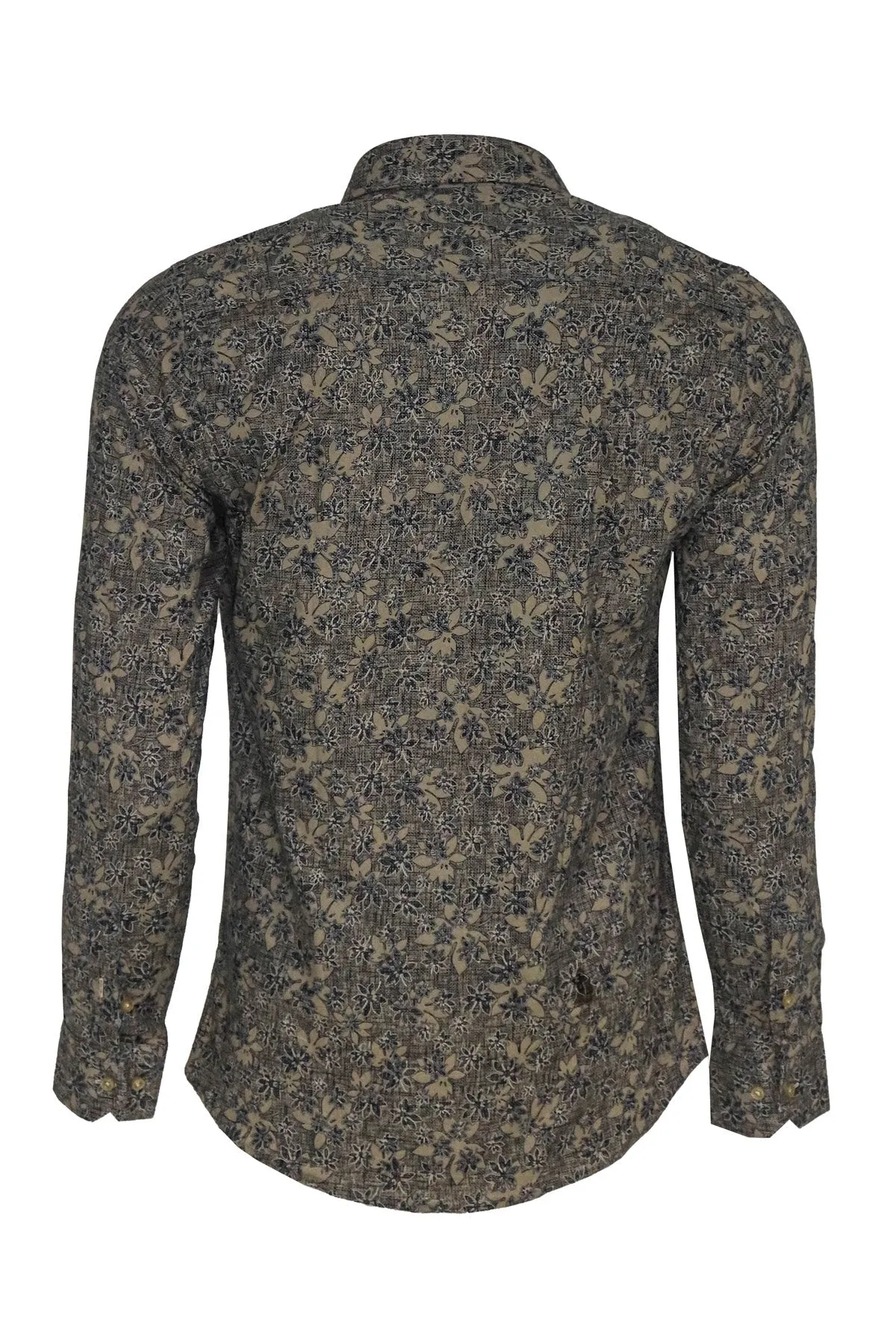 WSS Bloom Patterned Beige Slim Fit Shirt  - Singen