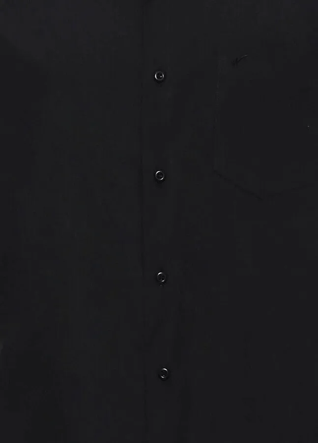 WSS Plain Short Sleeves Black Men Shirt  - Singen